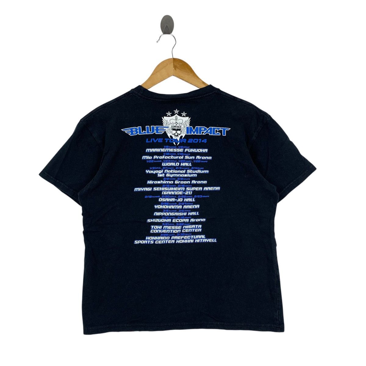 Japanese Brand J SOUL BROTHERS Blue Impact Live Tour 2014 Japanese Tshirt Size US M / EU 48-50 / 2 - 2 Thumbnail
