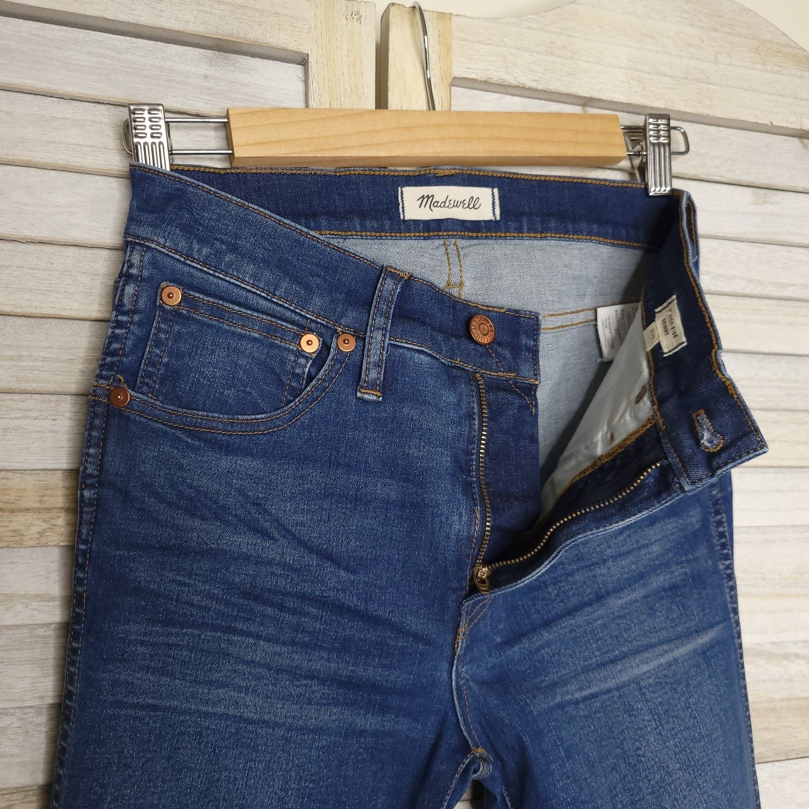 Madewell Madewell 9" High Rise Skinny Blue Jeans Size 26T 26 TALL Size 28" / US 6 / IT 42 - 6 Thumbnail