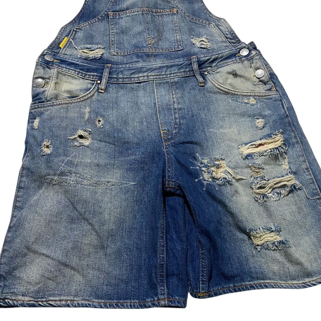 Other Meltin pot distressed denim overall shorts Size 28" / US 6 / IT 42 - 4 Thumbnail