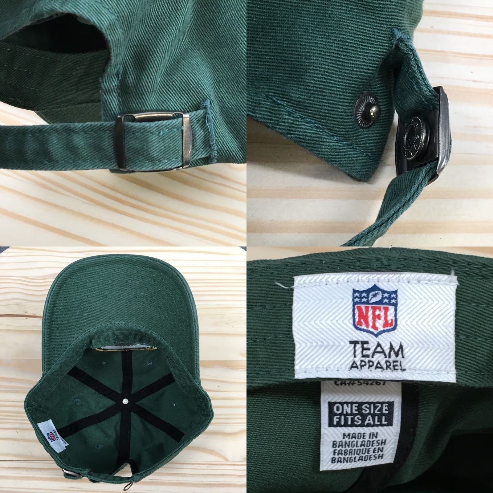 NFL NFL Green Bay Packers Baseball Cap Hat Mens OS Green Embroidered Logo Adjustable Size ONE SIZE - 8 Thumbnail
