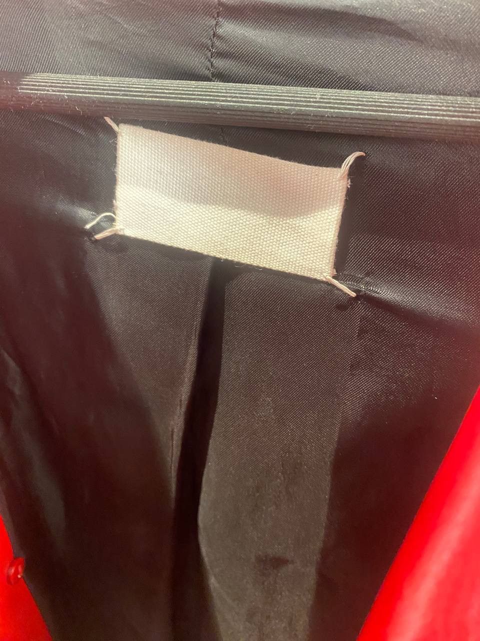 Maison Margiela RED MAISON MARGIELA LEATHER CAPE JACKET WITH FAUX FUR TRIM Size 40S - 3 Thumbnail