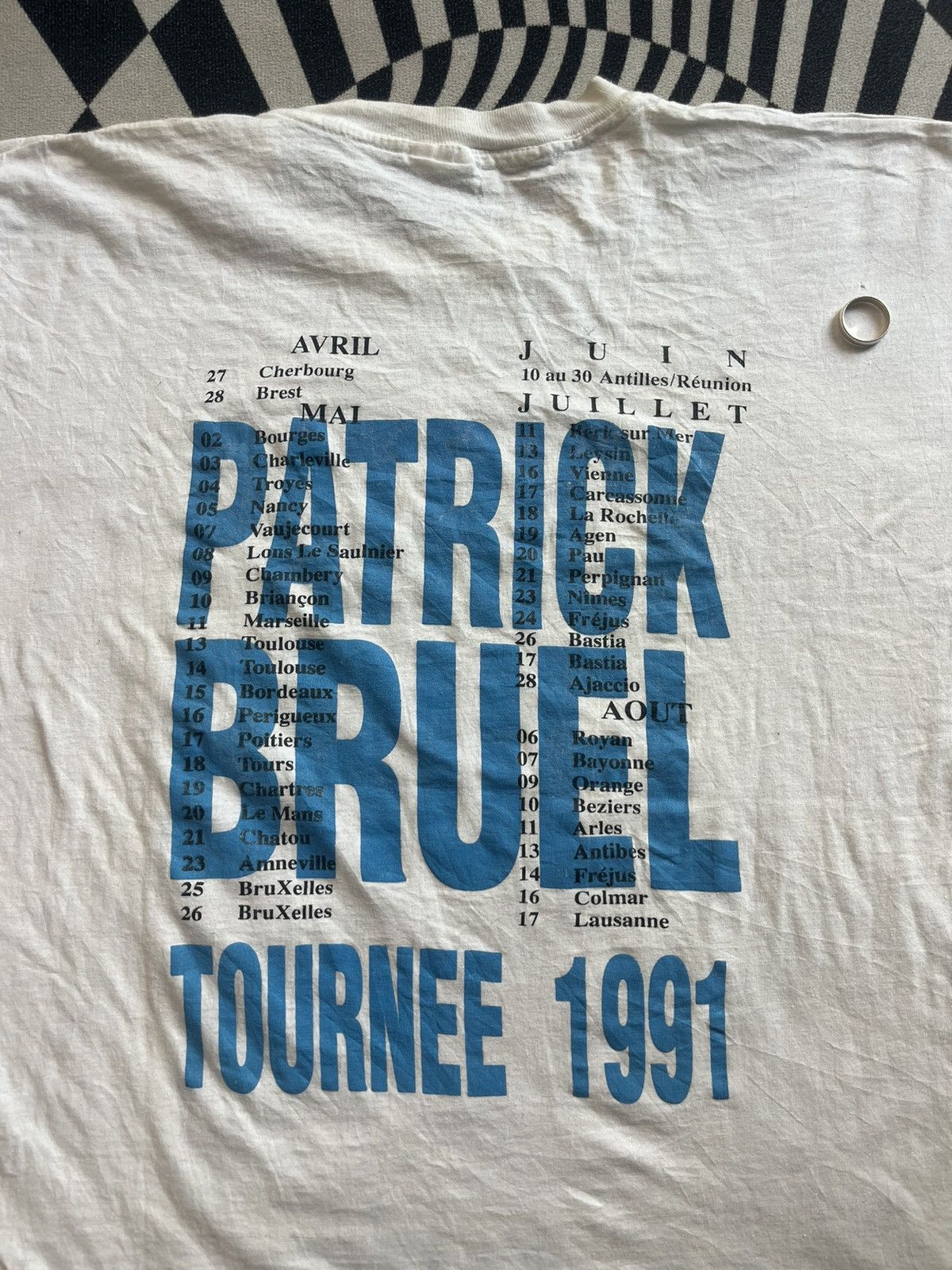 Band Tees Vintage Patrick Bruel TOURNEE 1991’s Tshirt Size US XXL / EU 58 / 5 - 9 Thumbnail