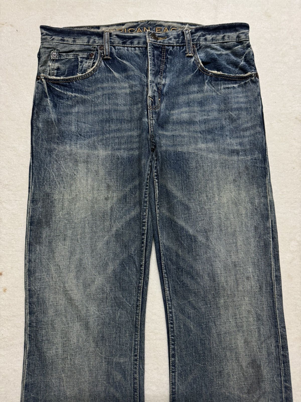 American Eagle Outfitters VINTAGE 2000s AMERICAN EAGLE WHISKER LOW RISE SLIM BOOT Size US 34 / EU 50 - 4 Thumbnail