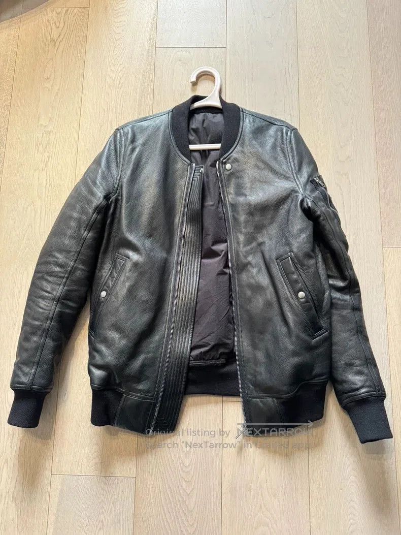 Rick Owens Rick Owens Leather Flight Jacket Fall Winter- Size US L / EU 52-54 / 3 - 1 Thumbnail