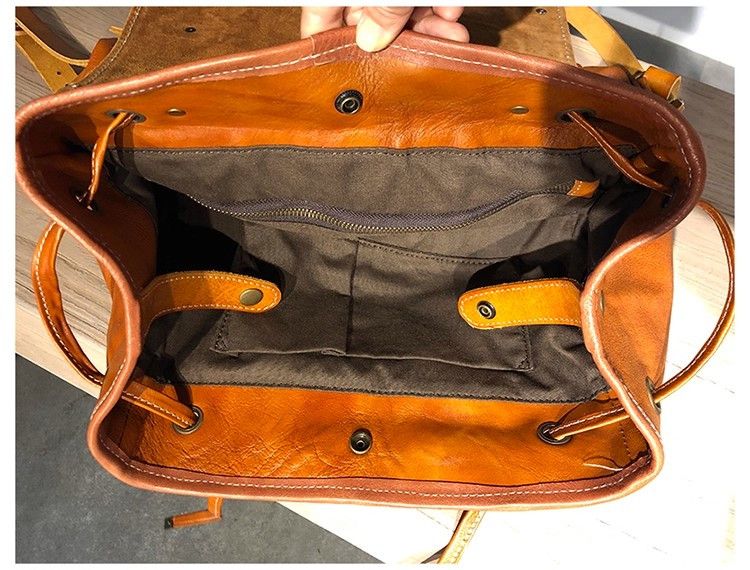 Japanese Brand Handmade Heavy Duty Leather Backpack Size ONE SIZE - 10 Thumbnail
