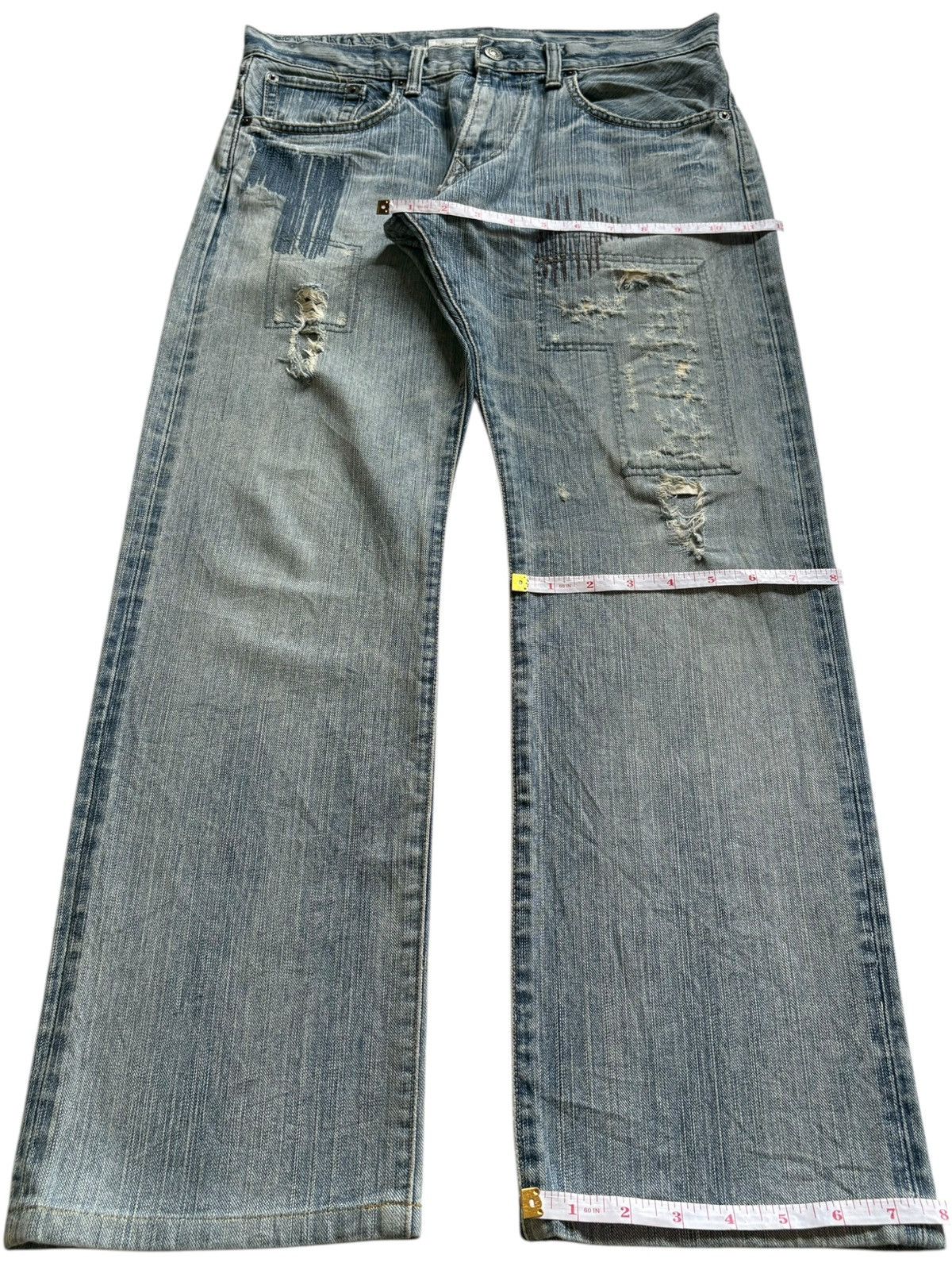 Edwin Exclusive Vintage Edwin XV Bleach Embroidered Loose Jeans Size US 32 / EU 48 - 14 Thumbnail