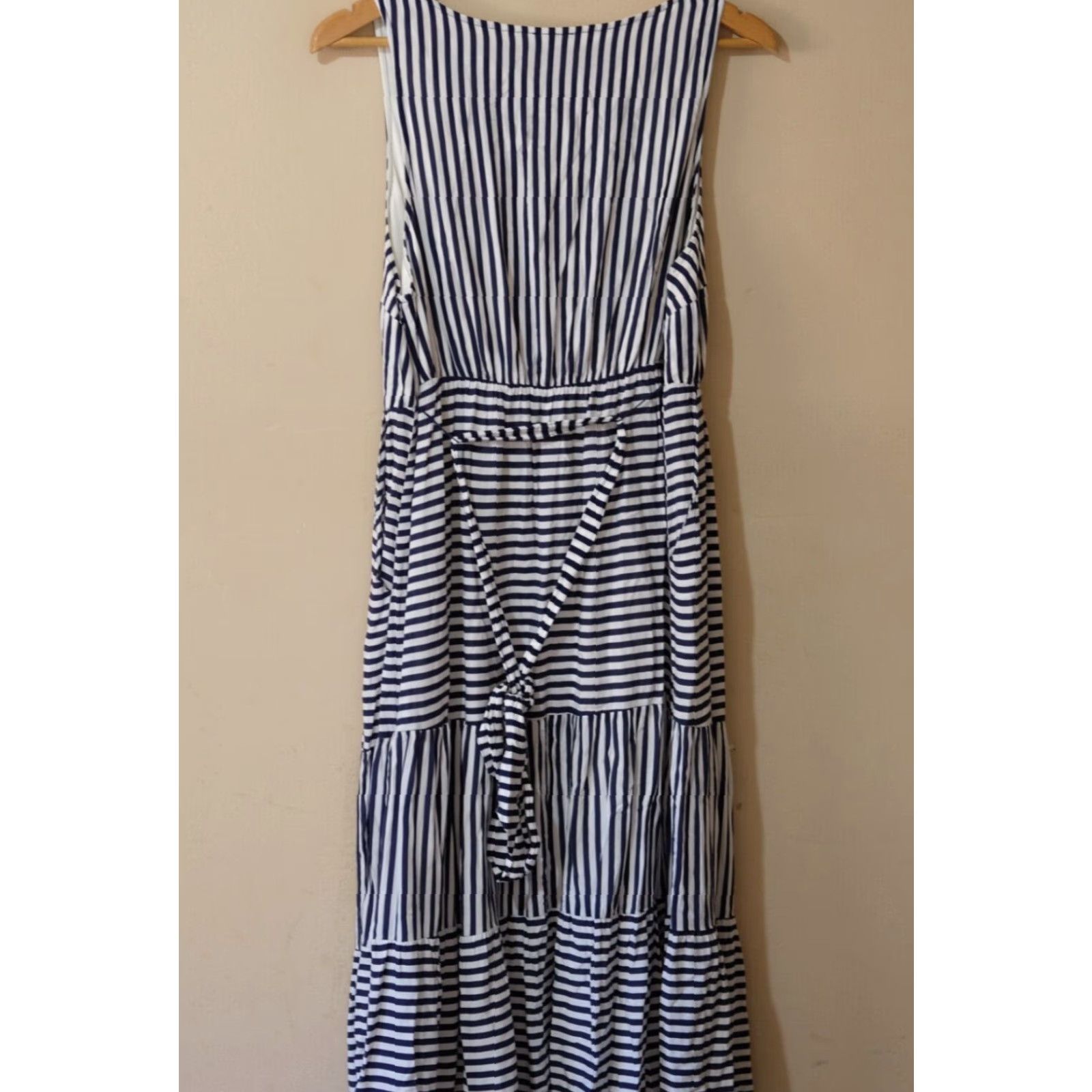 Torrid VINTAGE Torrid Navy & White StripeTiered Midi Dress Lined Women's Size 0 #H48-18 Size XS / US 0-2 / IT 36-38 - 5 Thumbnail