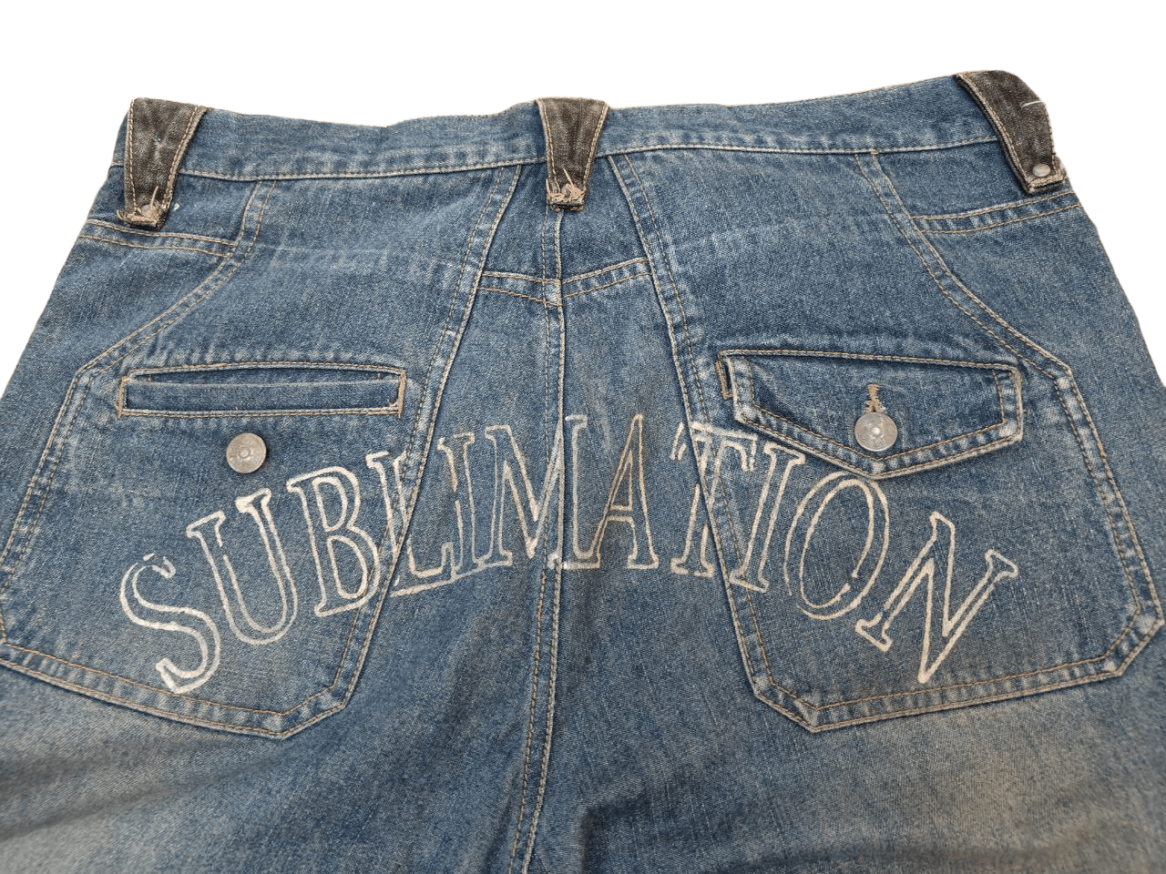 In The Attic In The Attic Poem Punk Distressed Denim Size US 34 / EU 50 - 4 Thumbnail