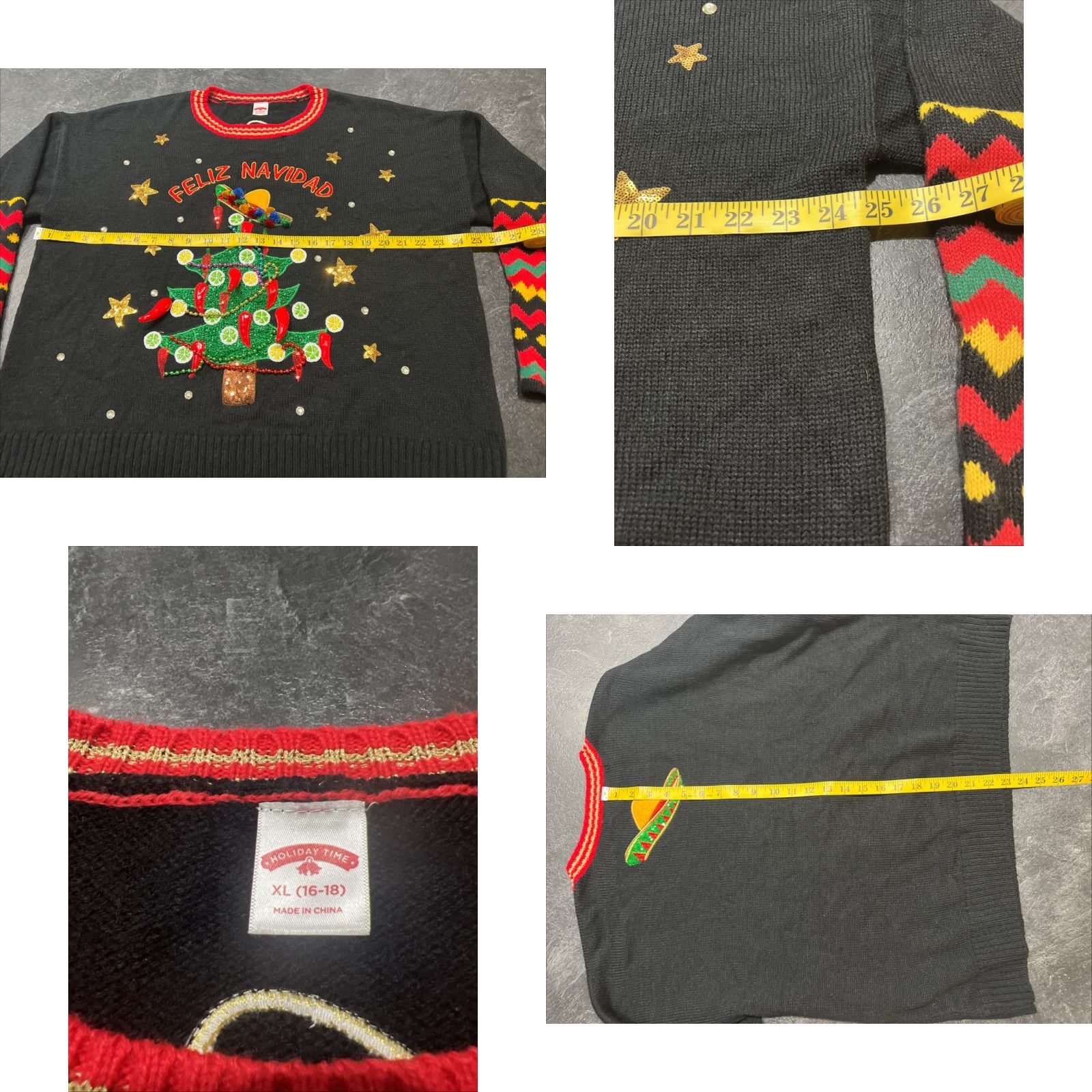 Vintage VINTAGE Holiday Time Christmas Sweater Pullover Size XL Black Womens Size XL / US 12-14 / IT 48-50 - 8 Thumbnail