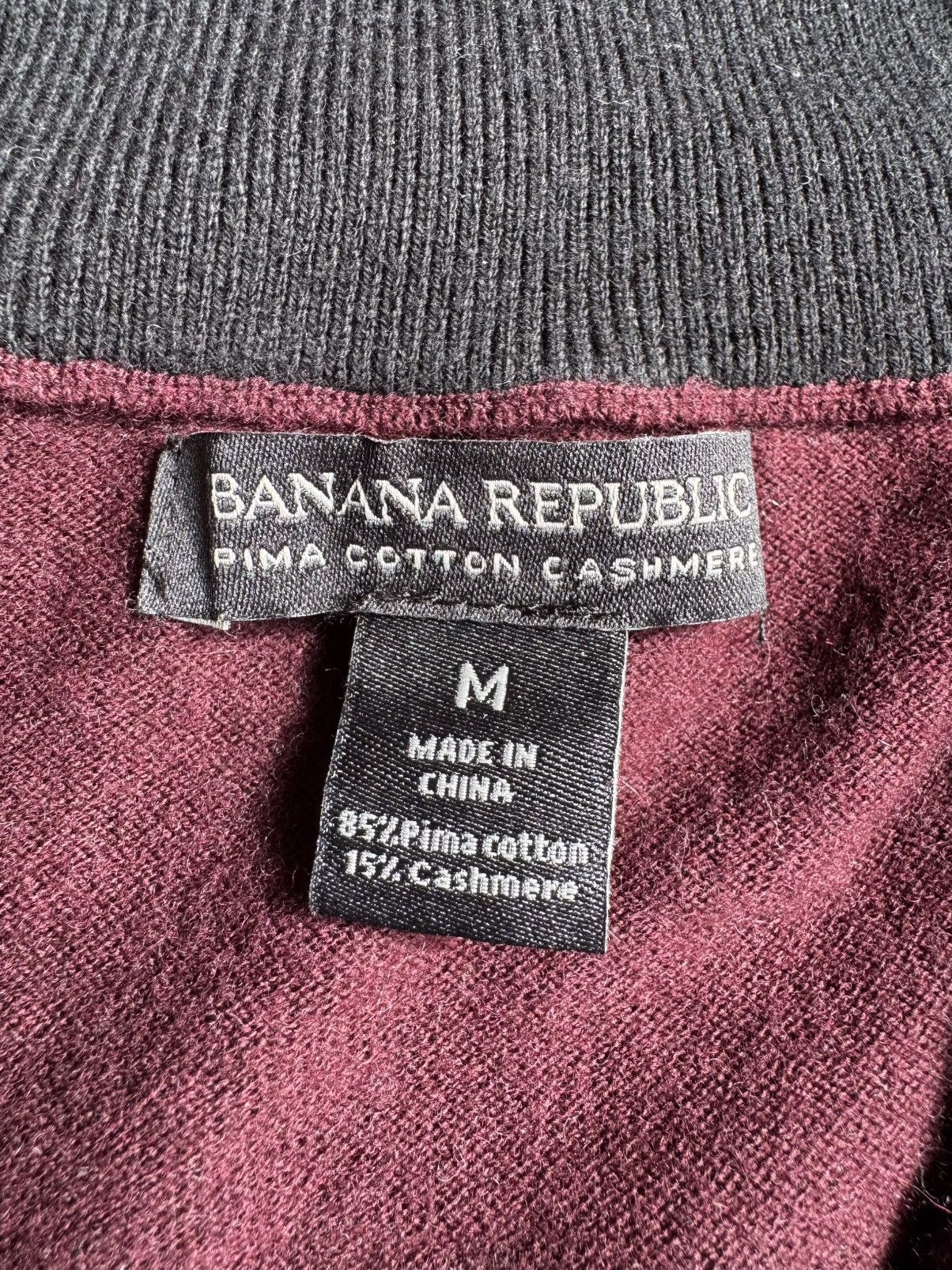 Banana Republic Banana Republic Mens M Quarter Zip Pima/Cashmere Size US M / EU 48-50 / 2 - 5 Thumbnail