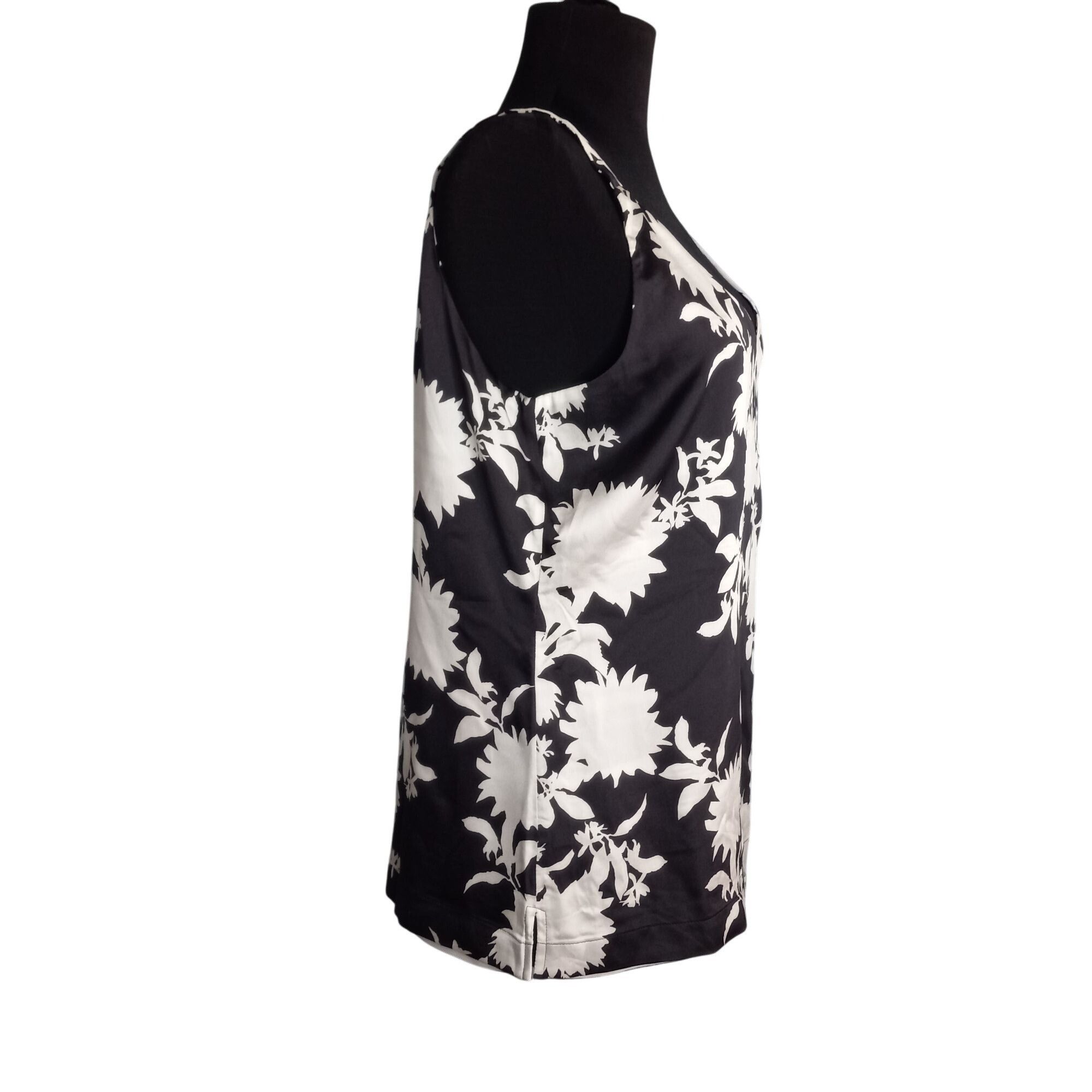 White House Black Market WHBM S Tank Top Reversible Sleeveless Floral Striped Print B Size S / US 4 / IT 40 - 11 Thumbnail