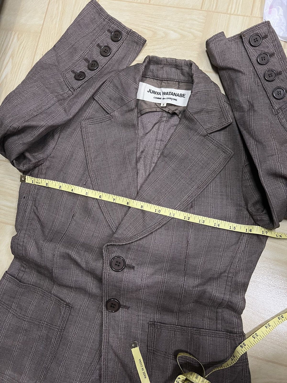 Comme des Garcons FW01 Junya Watanabe CDG Single Button Blazer/Coat Size US S / EU 44-46 / 1 - 10 Thumbnail