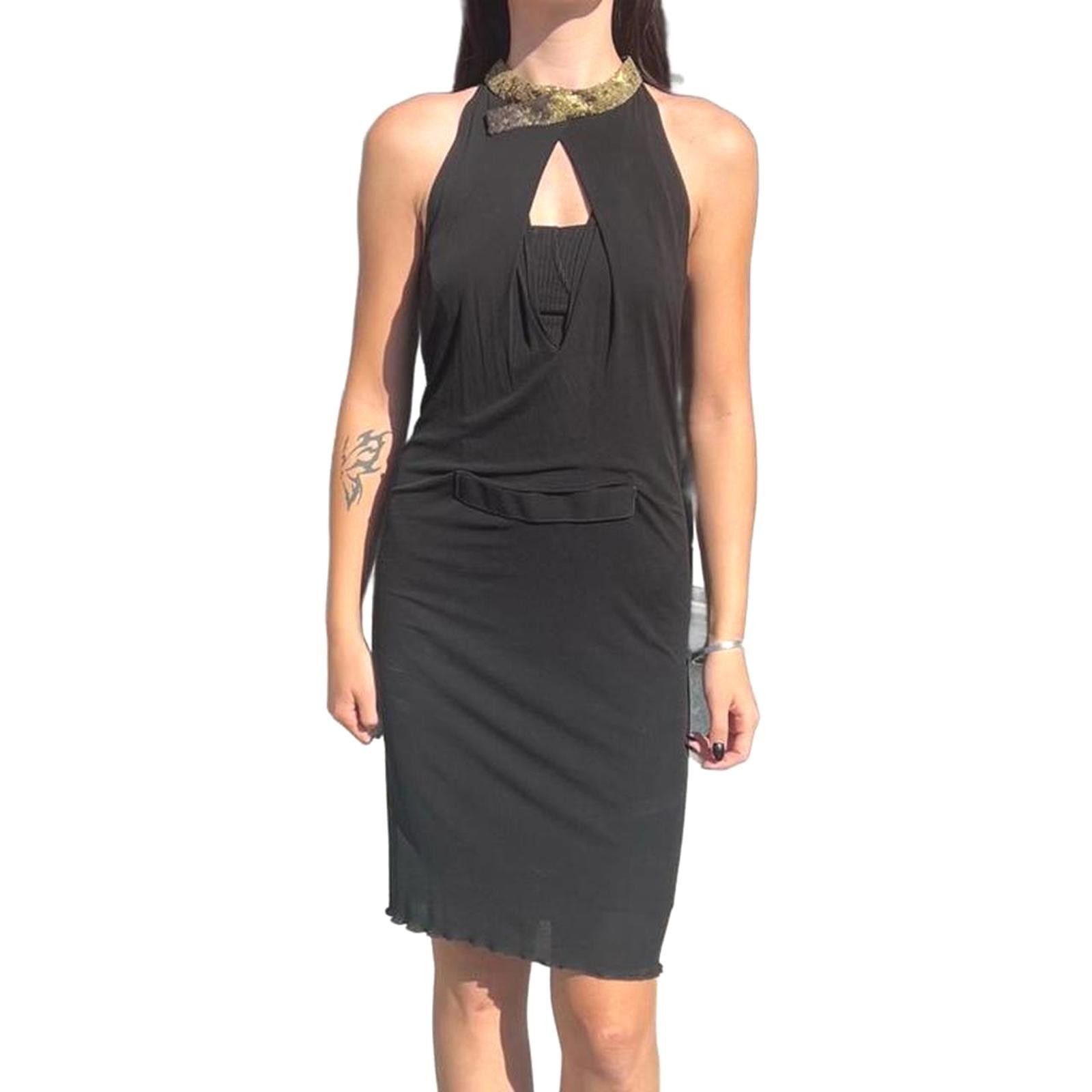 Designer Roland Mouret Black & Gold Sequin Cocktail Mini – S Size M / US 6-8 / IT 42-44 - 1 Thumbnail