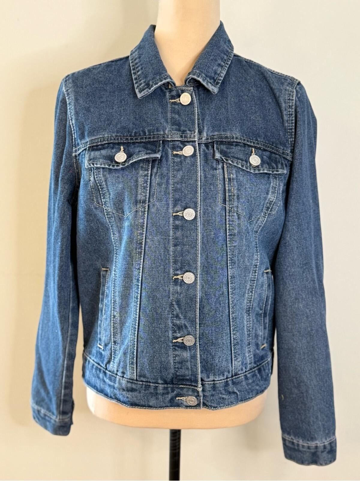 Other Refuge painted color block denim jeans jacket SZ LG Size L / US 10 / IT 46 - 2 Thumbnail