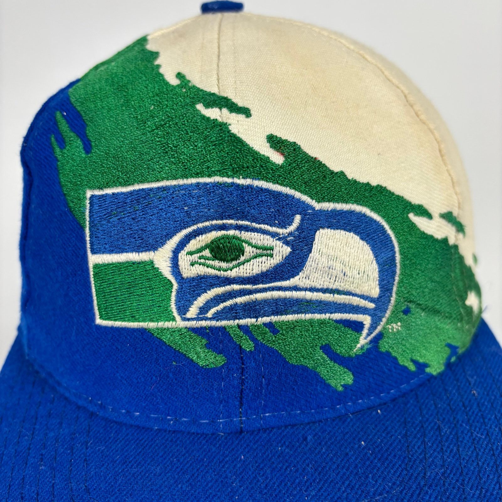 Logo Athletic VTG Seattle Seahawks Splash Logo Athletic Pro Line Snapback Size ONE SIZE - 2 Thumbnail