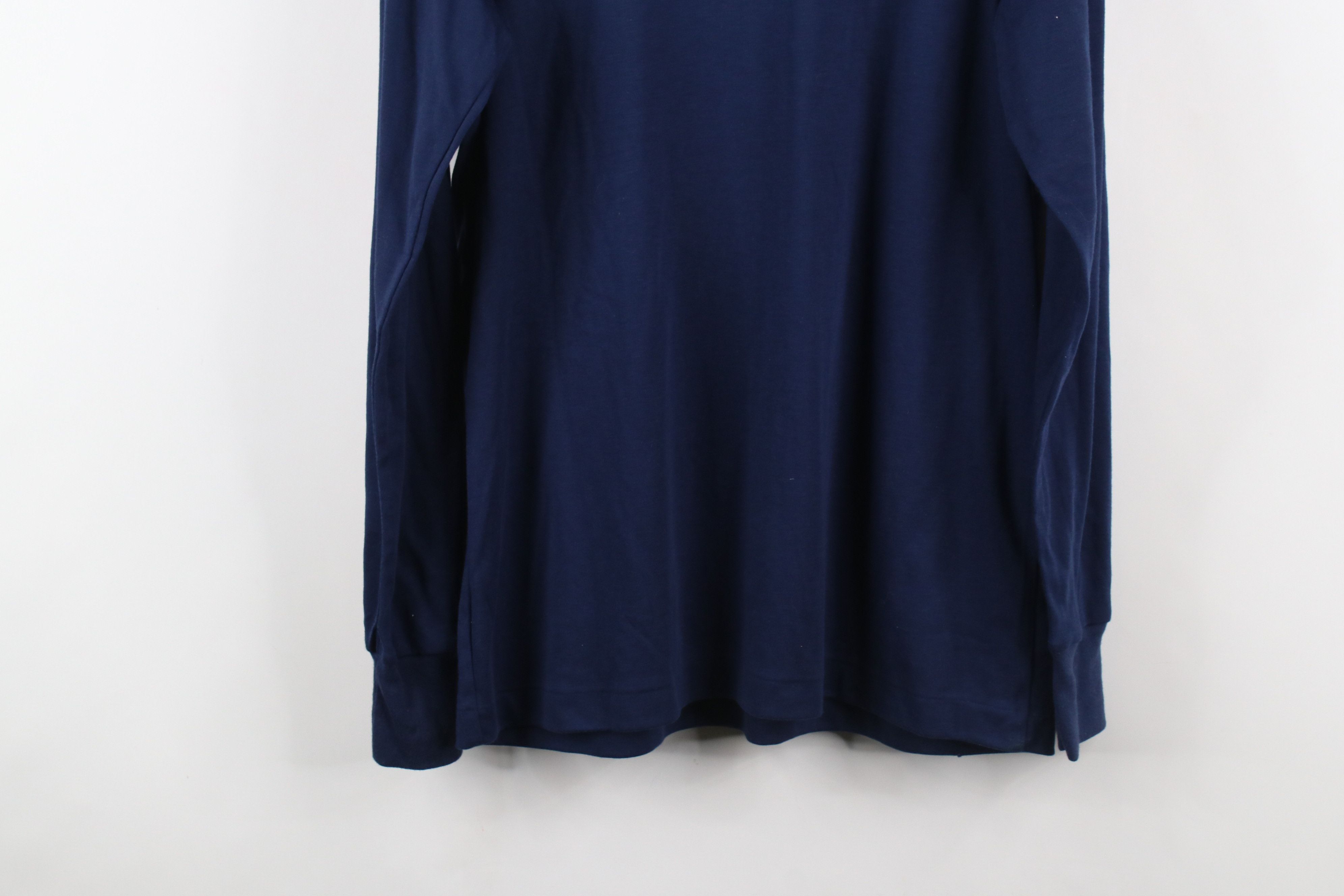 Vintage Vintage 90s Streetwear Long Sleeve Turtleneck T-Shirt Blue Size US XL / EU 56 / 4 - 9 Thumbnail