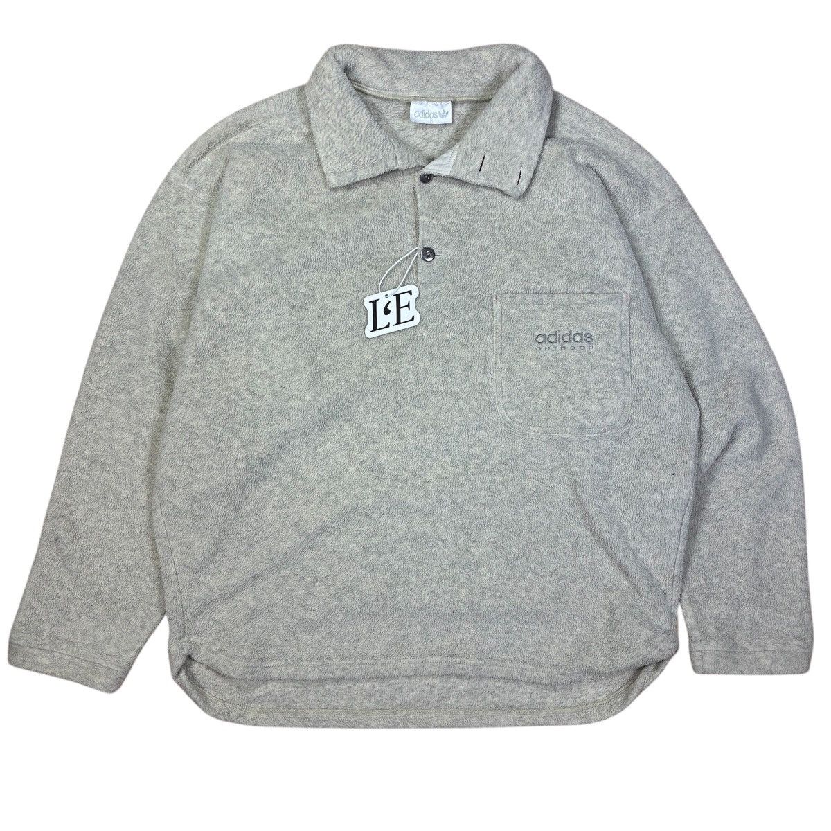 Adidas Men’s Vintage 90s Adidas Fleece Jacket Size M-L Size US L / EU 52-54 / 3 - 1 Thumbnail
