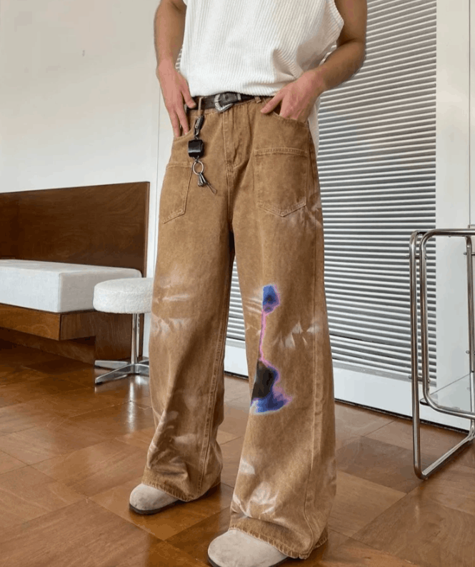 Japanese Brand Vintage Brown Kanye Baggy Jeans Size US 36 / EU 52 - 2 Thumbnail