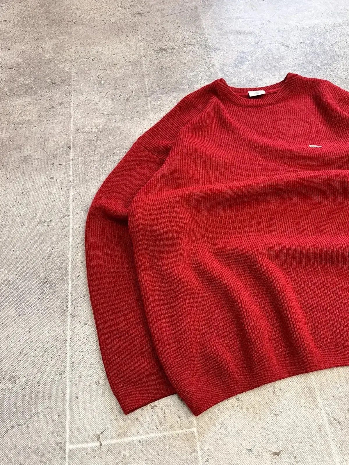 Lacoste × Vintage SALE💣💣 Chemise Lacoste knit Red wool blue sweater Size US XL / EU 56 / 4 - 4 Thumbnail