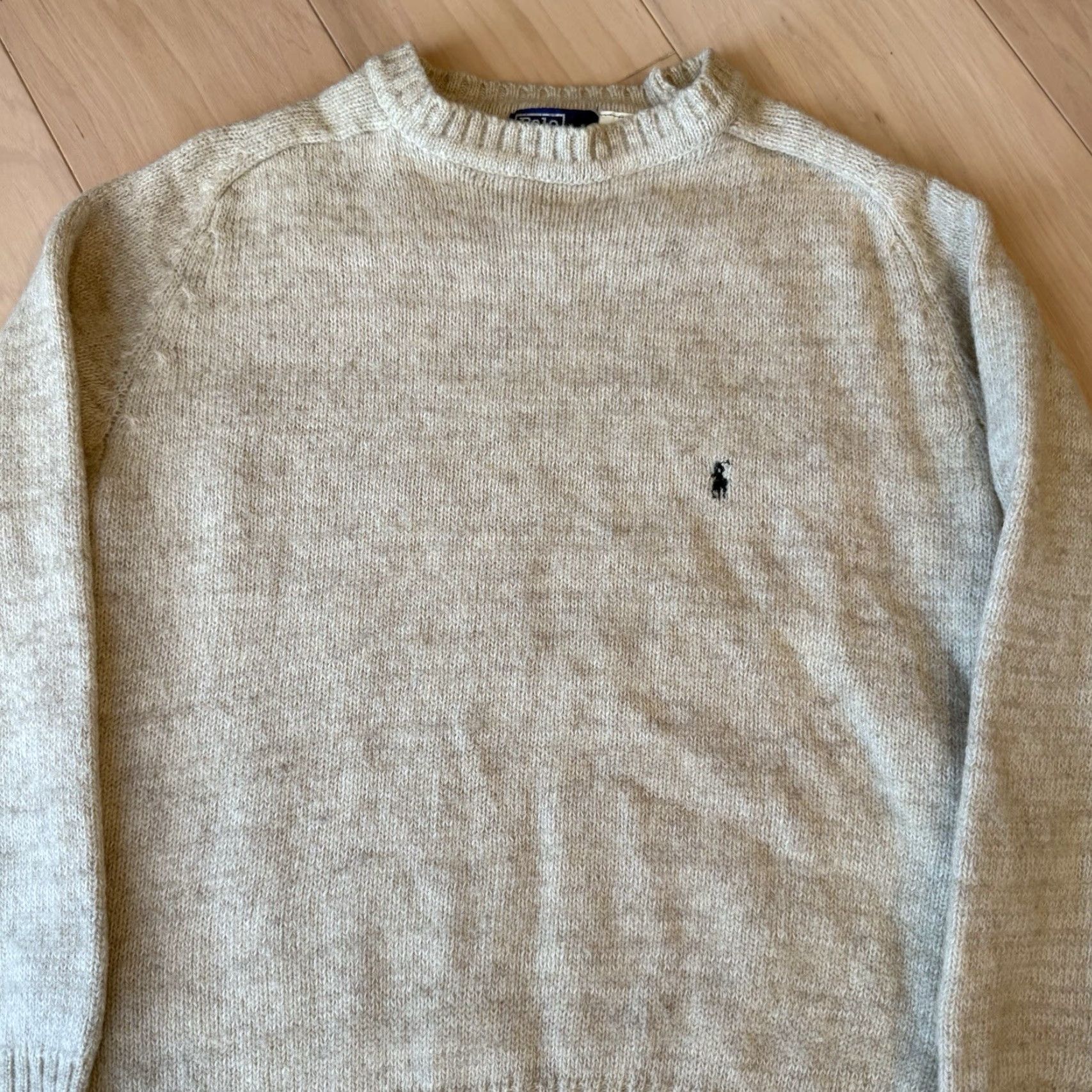 Polo Ralph Lauren Vintage Polo Ralph Lauren Wool Sweater XL Beige 80s Pullover Minimalist New York Mens Pullover Knit Wool Solid Logo Classic 80s Jeans? Size US XL / EU 56 / 4 - 3 Thumbnail