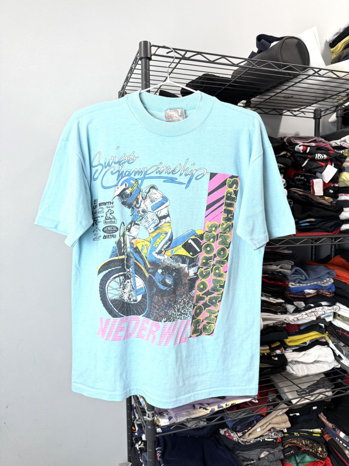 Vintage 80-90’s Vintage Motocross Championships Racing T Shirt Size US L / EU 52-54 / 3 - 1 Thumbnail