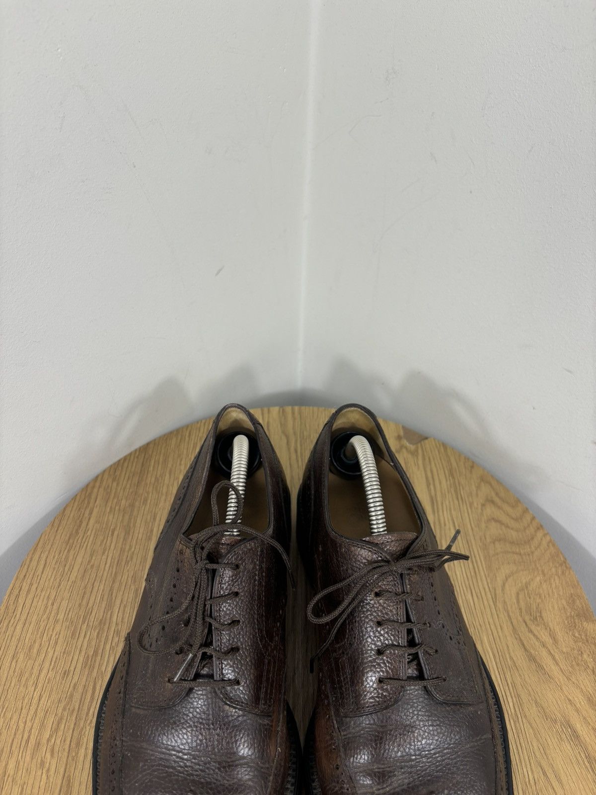 Tod's Tod’s Men’s Lace-Up Brown Leather Oxford Brogue Dress Shoes Size US 9 / EU 42 - 7 Thumbnail