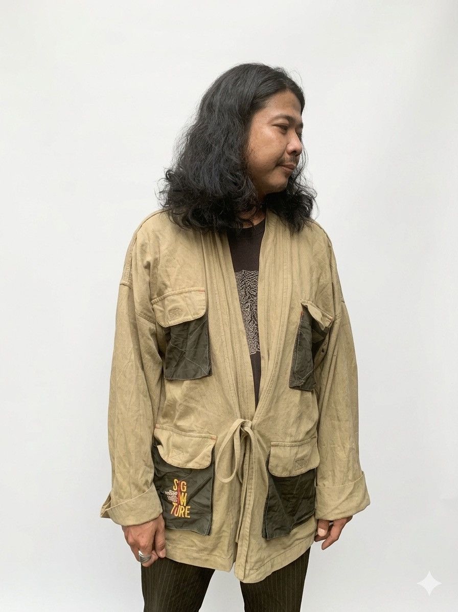 Ekam Vtg Kimono Jacket Multy Pocket Military Style Size L / US 10 / IT 46 - 2 Thumbnail