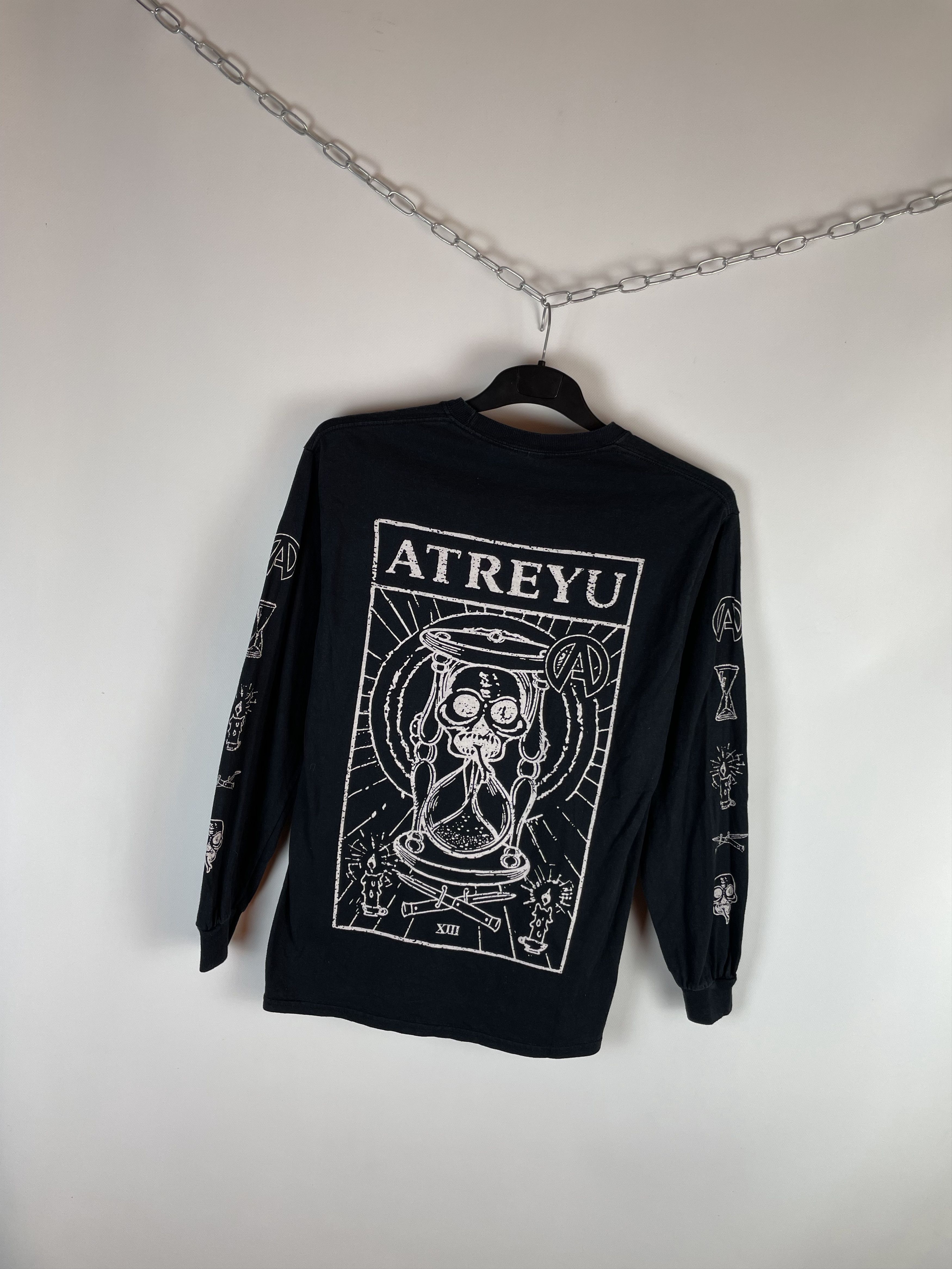 Band Tees Vintage ATREYU Rhinestones Skulls Grunge Y2K Long Sleeve Size US M / EU 48-50 / 2 - 2 Thumbnail