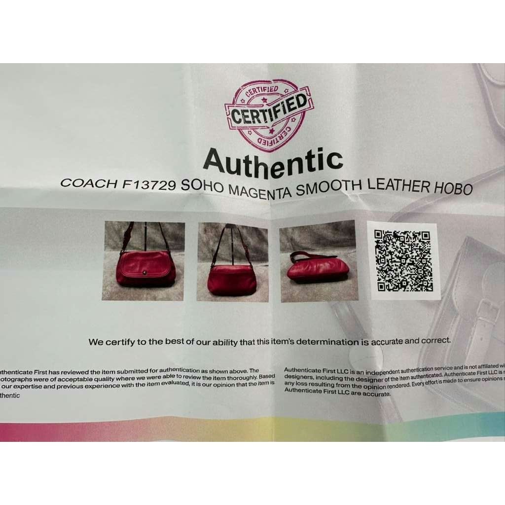 Coach Coach Soho Magenta Leather Hobo Bag Size ONE SIZE - 9 Thumbnail