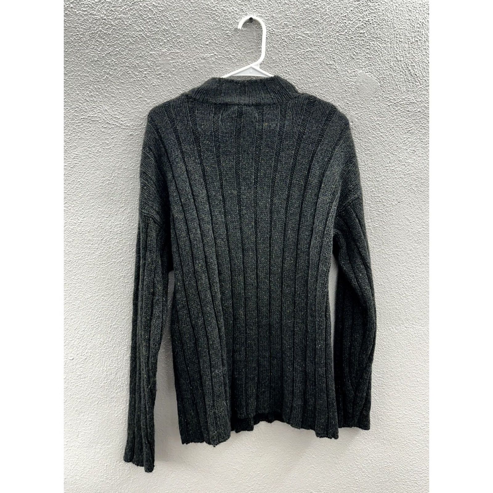 Vintage Tweeds Sweater Wool Mohair Blend Long Sleeve Mock Neck Green Women Medium Knit Style Pullover Casual Autumn Winter Womens Size M / US 6-8 / IT 42-44 - 6 Thumbnail