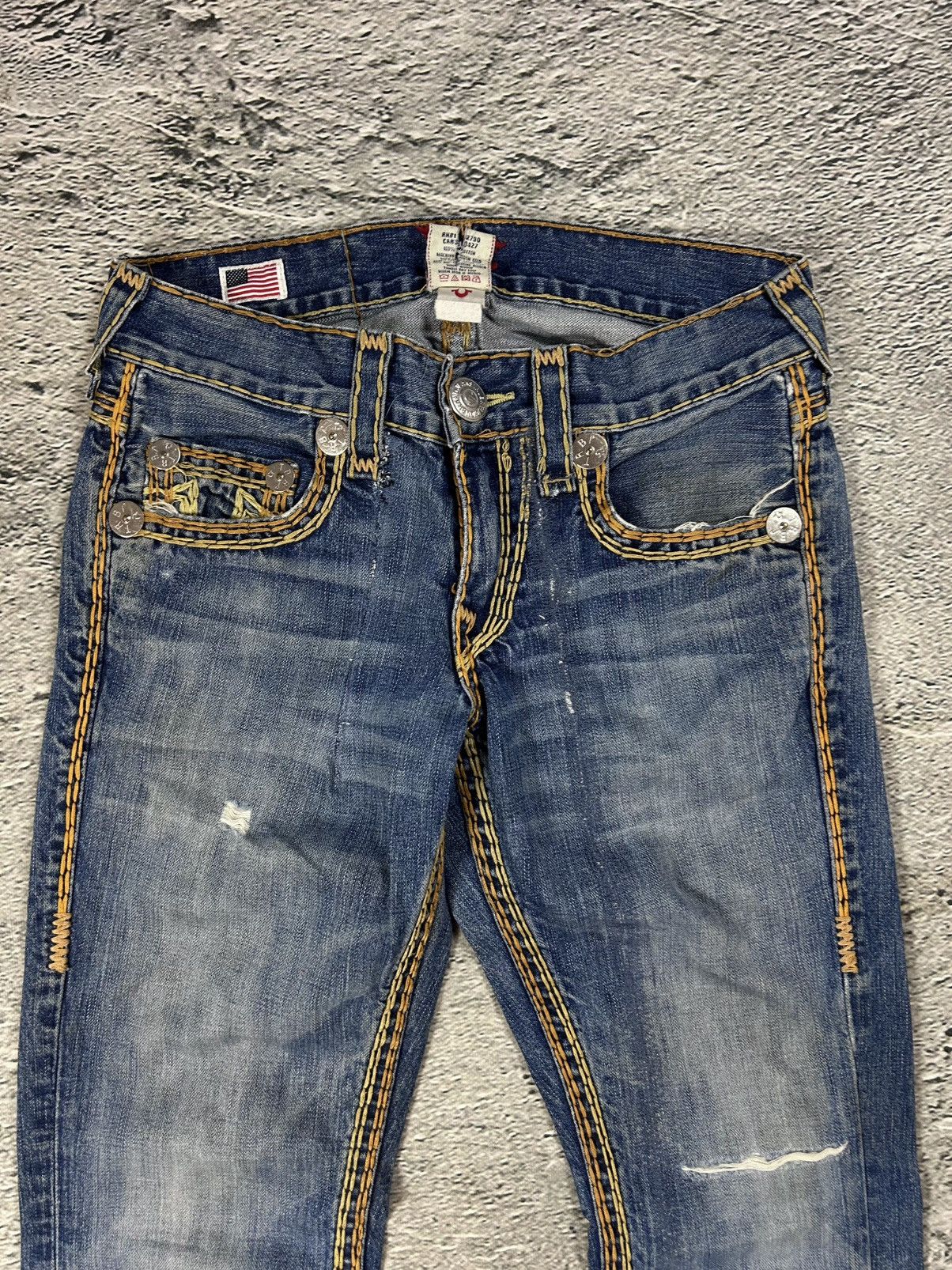 True Religion RARE True Religion jeans gold stitching Y2K Bobby Super QT Size US 29 - 7 Thumbnail
