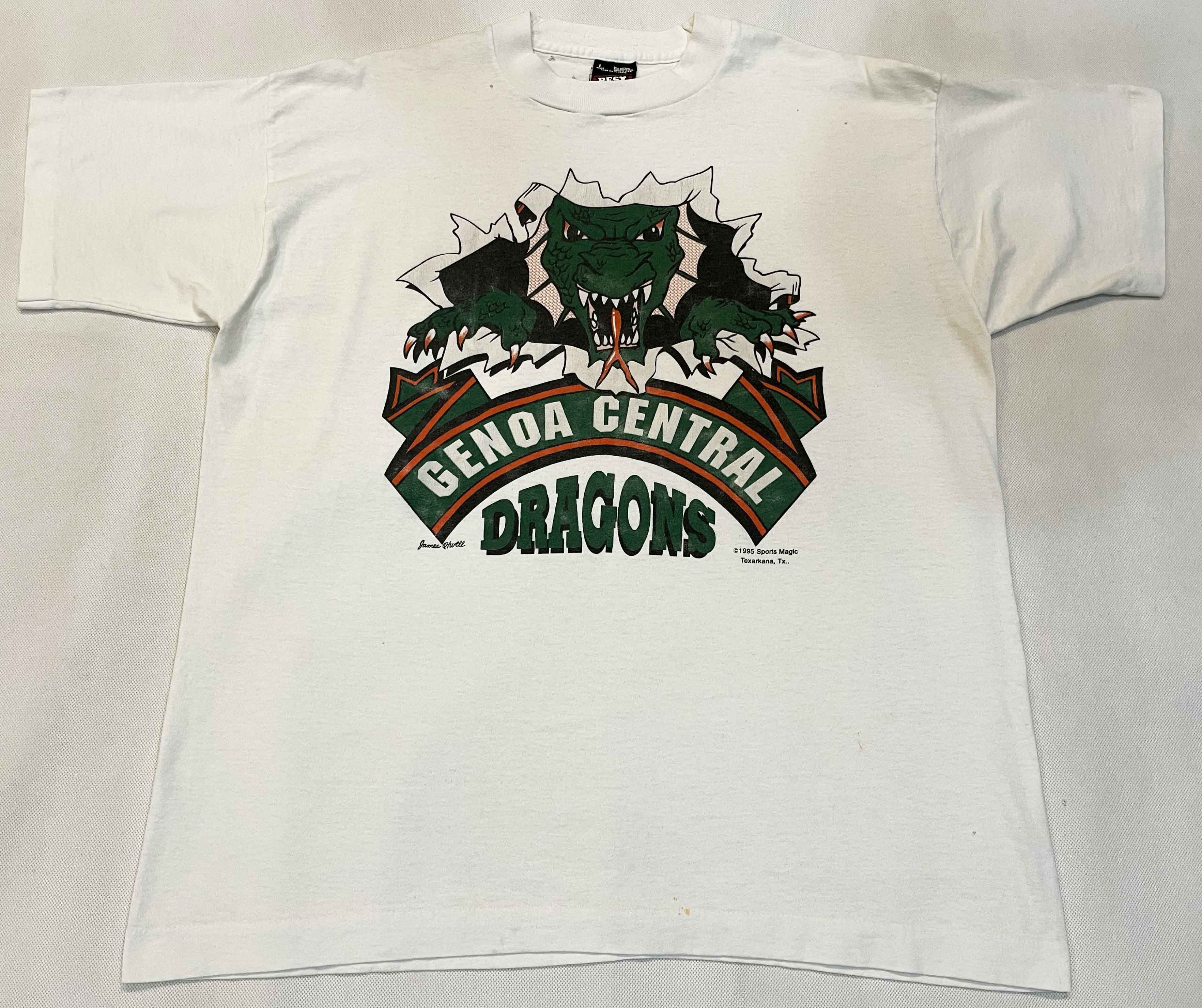 Fruit Of The Loom × Vintage Vintage Fruit of the Loom Genoa Central Dragons T-Shirt Size US L / EU 52-54 / 3 - 1 Thumbnail