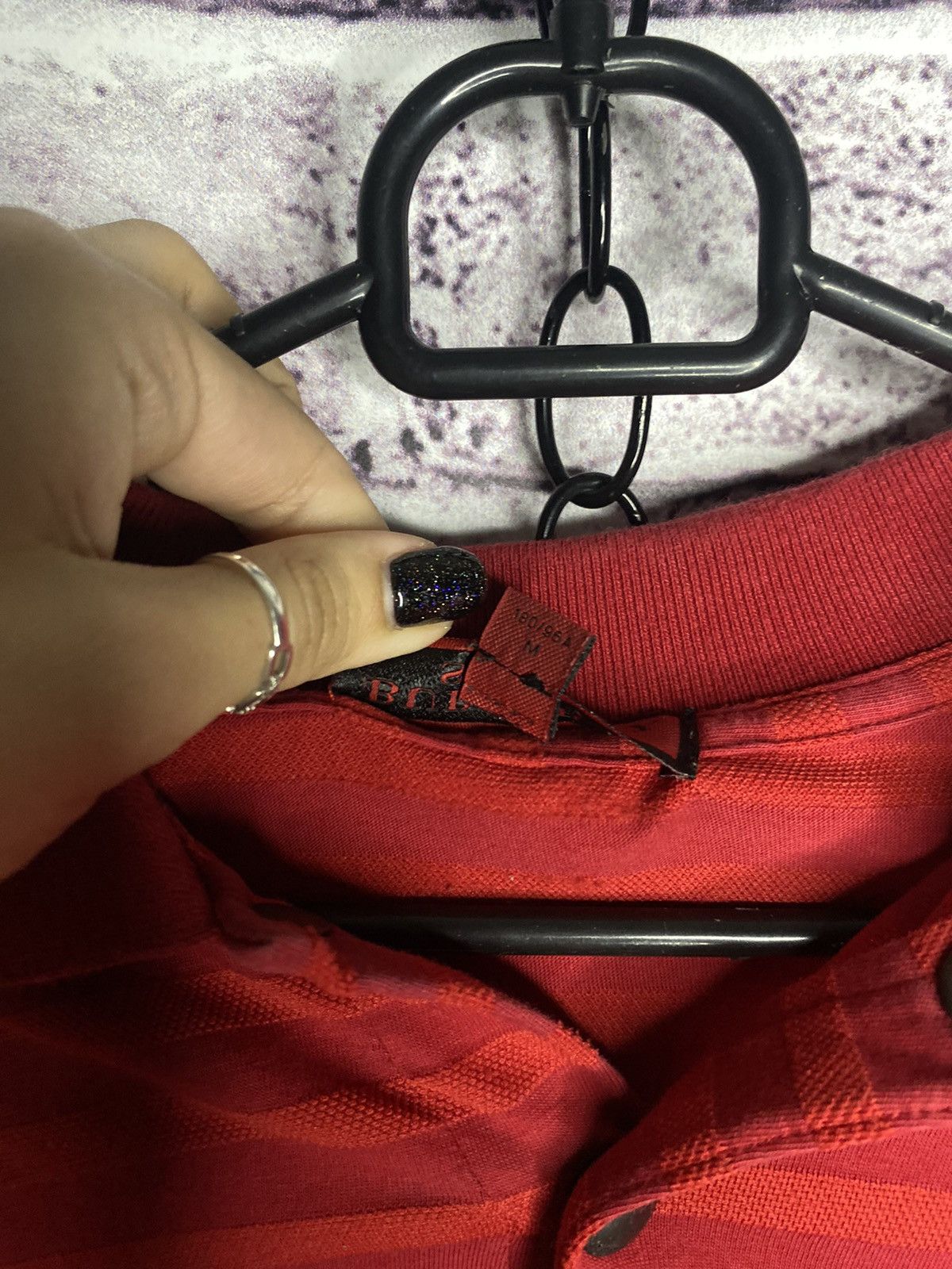 Burberry Men's vintage red luxury polo Burberry sportswear T-shirt Size US M / EU 48-50 / 2 - 5 Thumbnail