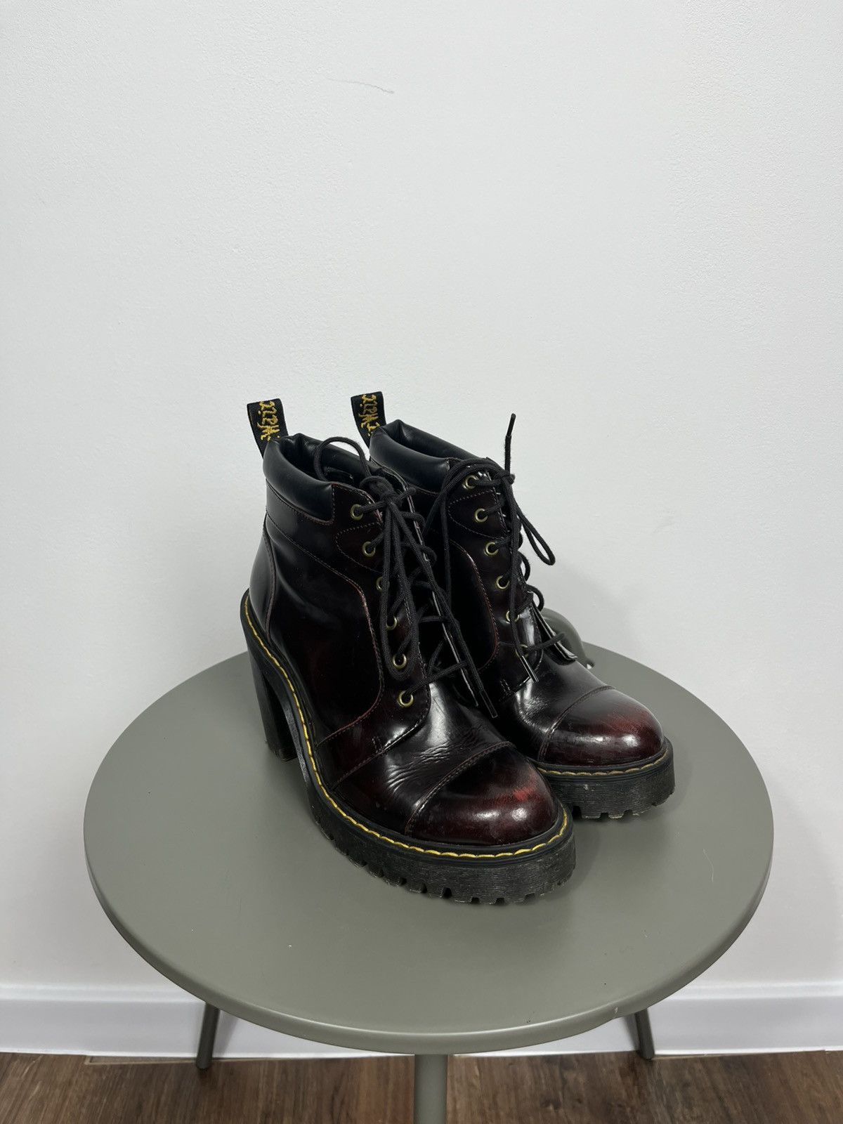 Dr. Martens Dr. Martens Averil Heeled Boots UK 4 EU 37 US 6 Burgundy Size US 6 / IT 36 - 1 Thumbnail