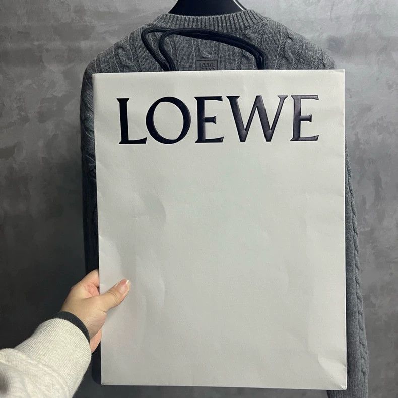 Loewe LOEWE Gray solid round neck long sleeve loose sweater Size XS / US 0-2 / IT 36-38 - 4 Thumbnail