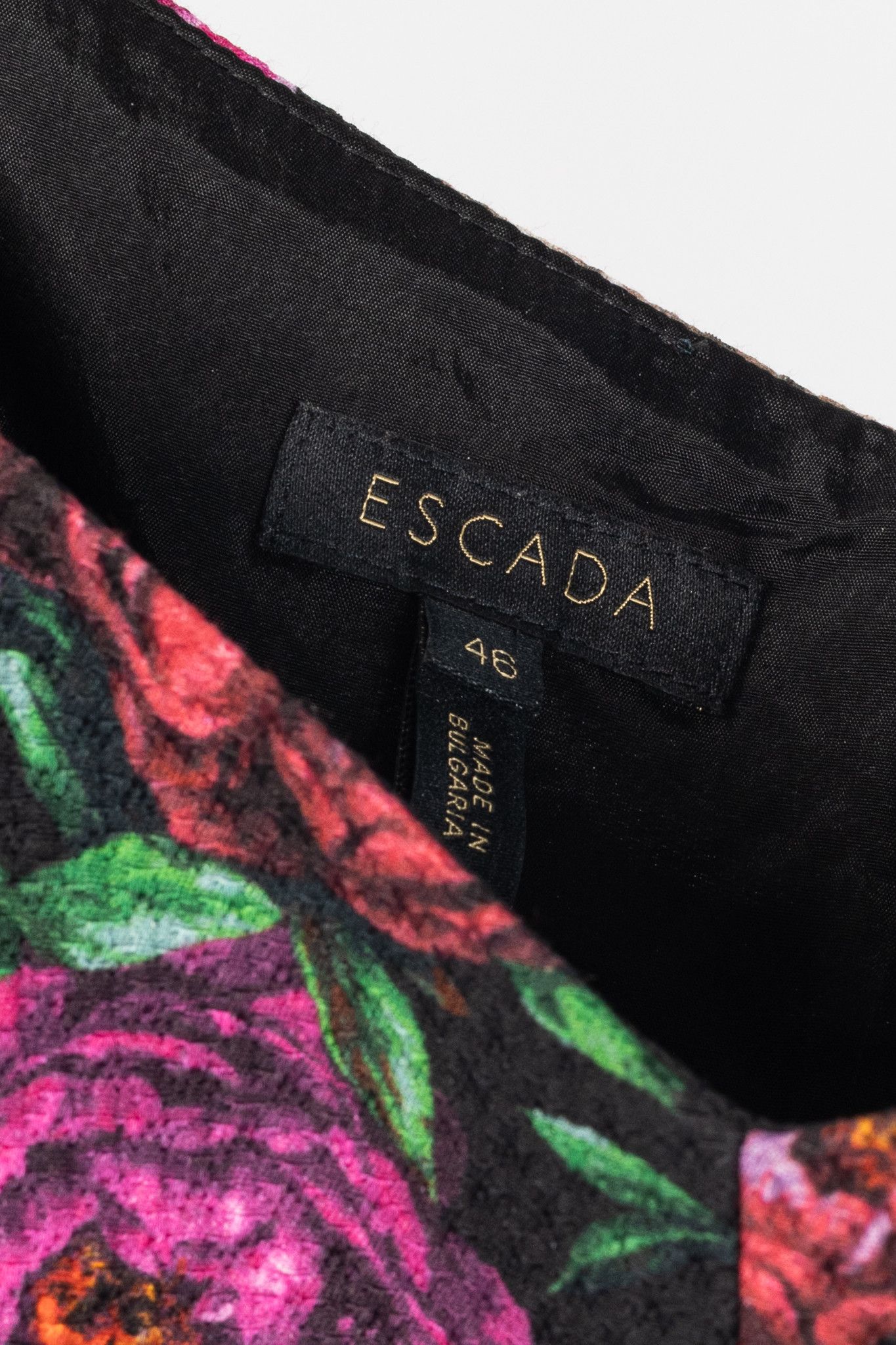 Escada Escada Dinavia Fantasy Cotton Floral Sleeveless Dress Size XL / US 12-14 / IT 48-50 - 4 Thumbnail
