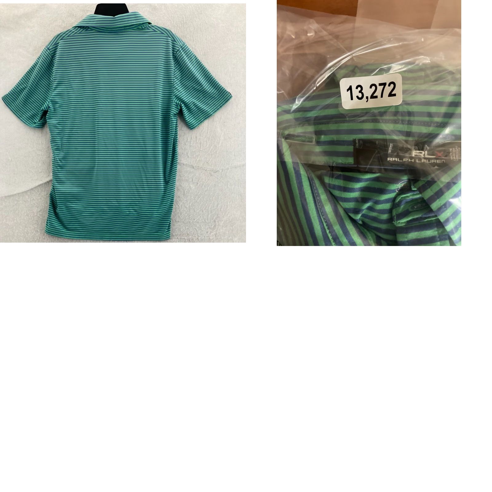 Vintage RLX Shirt Mens Medium Striped Blue Green Polo Golf RLX Polo Shirt Size US M / EU 48-50 / 2 - 8 Thumbnail