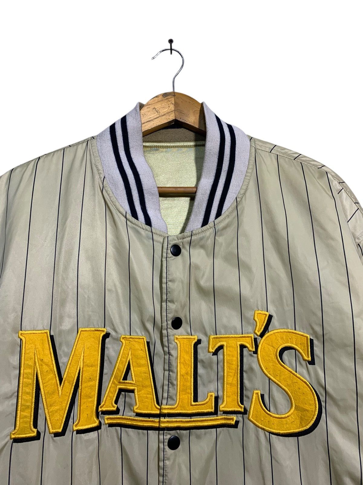 Japanese Brand 🔥VTG MALTS BEER VARSITY JACKETS REVERSIBLE Size US L / EU 52-54 / 3 - 4 Thumbnail