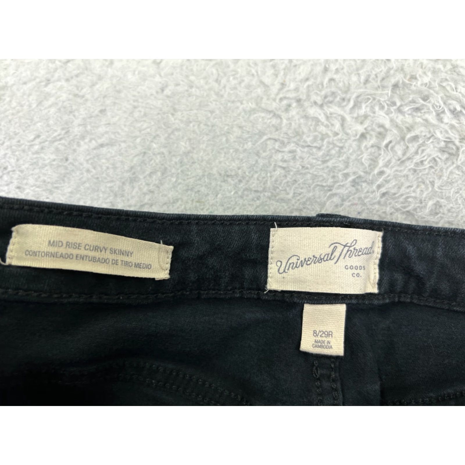 Vintage VINTAGE Universal Thread Women's Skinny Jeans Pants Size 8 Black Denim Cotton Slim Fit Size 30" / US 8 / IT 44 - 6 Thumbnail