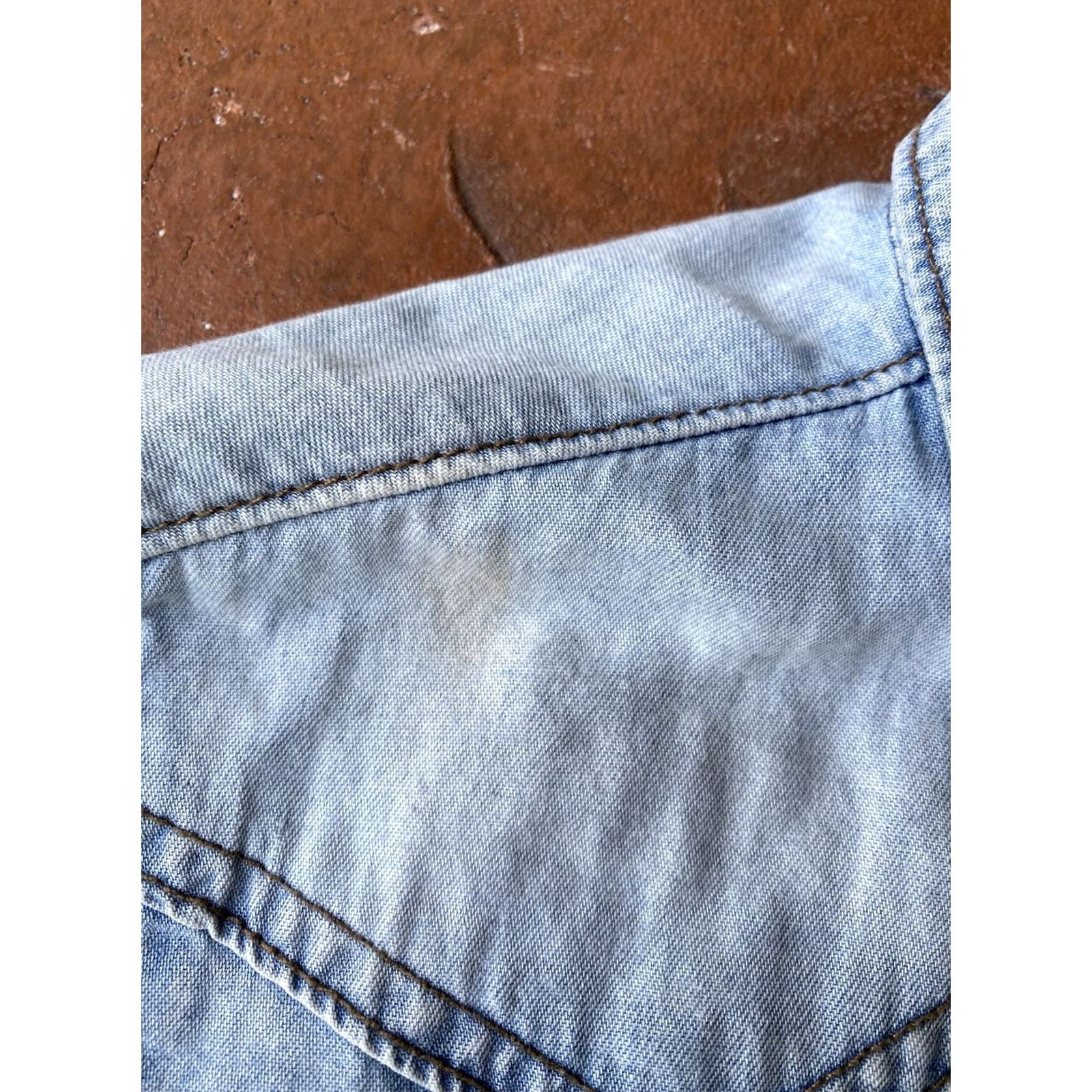 Cult Of Individuality VINTAGE Cult of Individuality Women's Full Zip Pearl Snap Long Sleeve Denim Shirt Small Denim Shirt Women’s Short Sleeve? Wait. Size S / US 4 / IT 40 - 4 Thumbnail