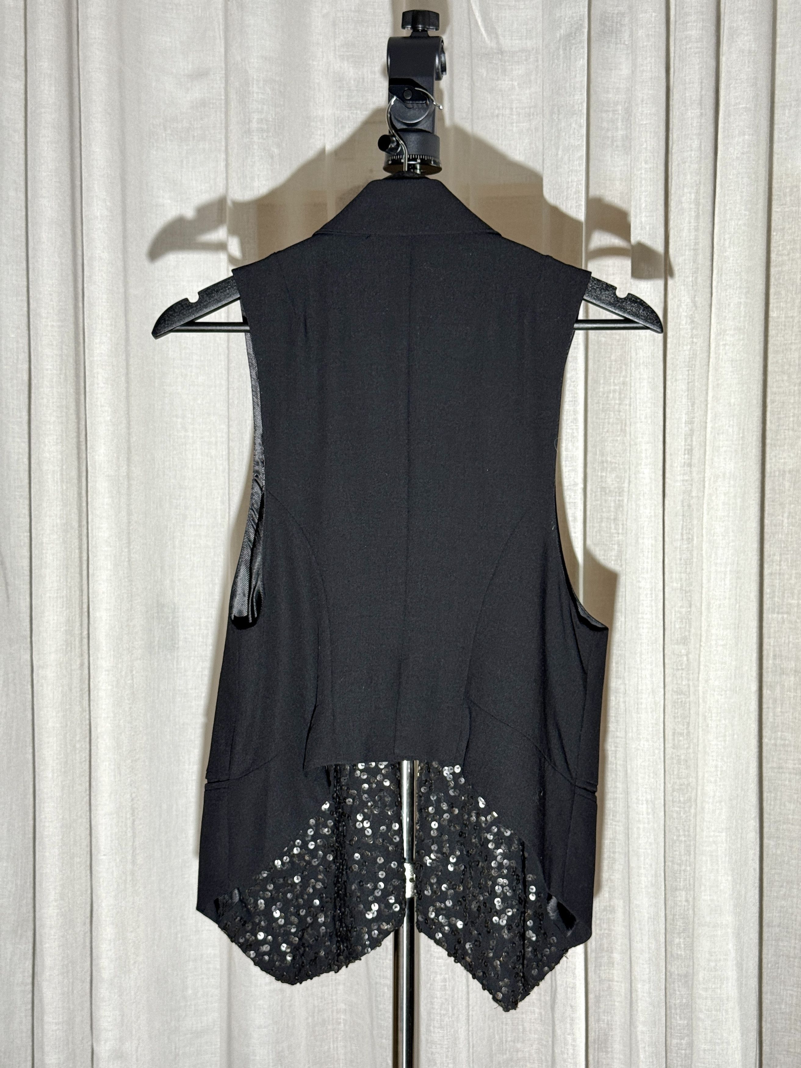 Ann Demeulemeester Ann Demeulemeester Matte Sequin Lined Waistcoat Size 38R - 2 Thumbnail