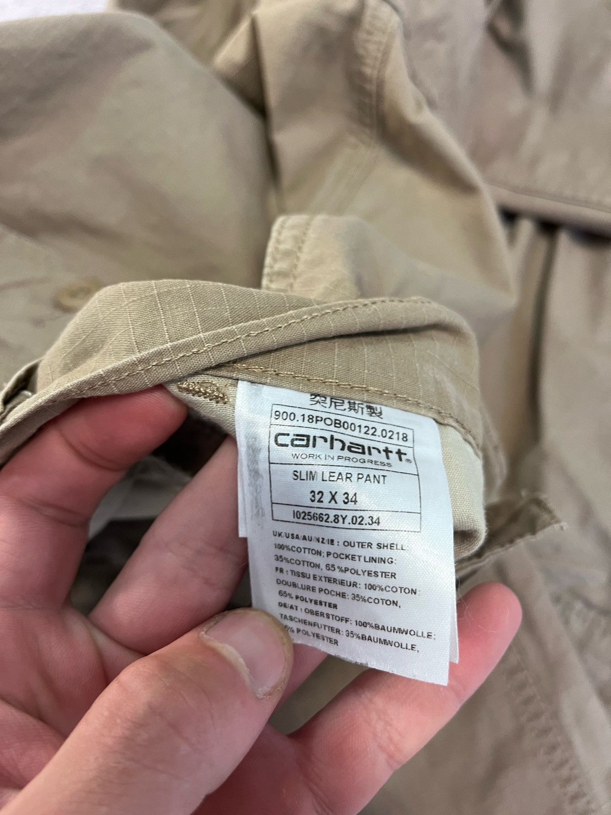 Carhartt Wip Carhartt WIP Slim Lear Cargo Pants 32x34 Ripstop Beige Size US 32 / EU 48 - 7 Thumbnail