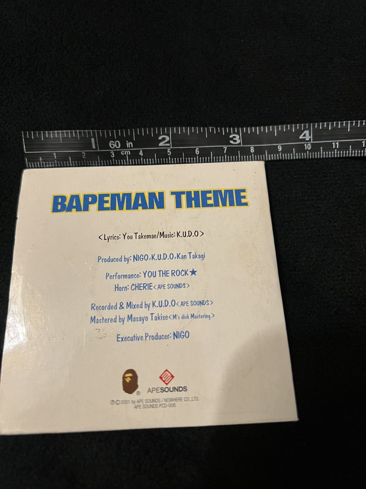 Bape Rare Bapeman Theme cd 2001 Apesounds Size ONE SIZE - 3 Thumbnail