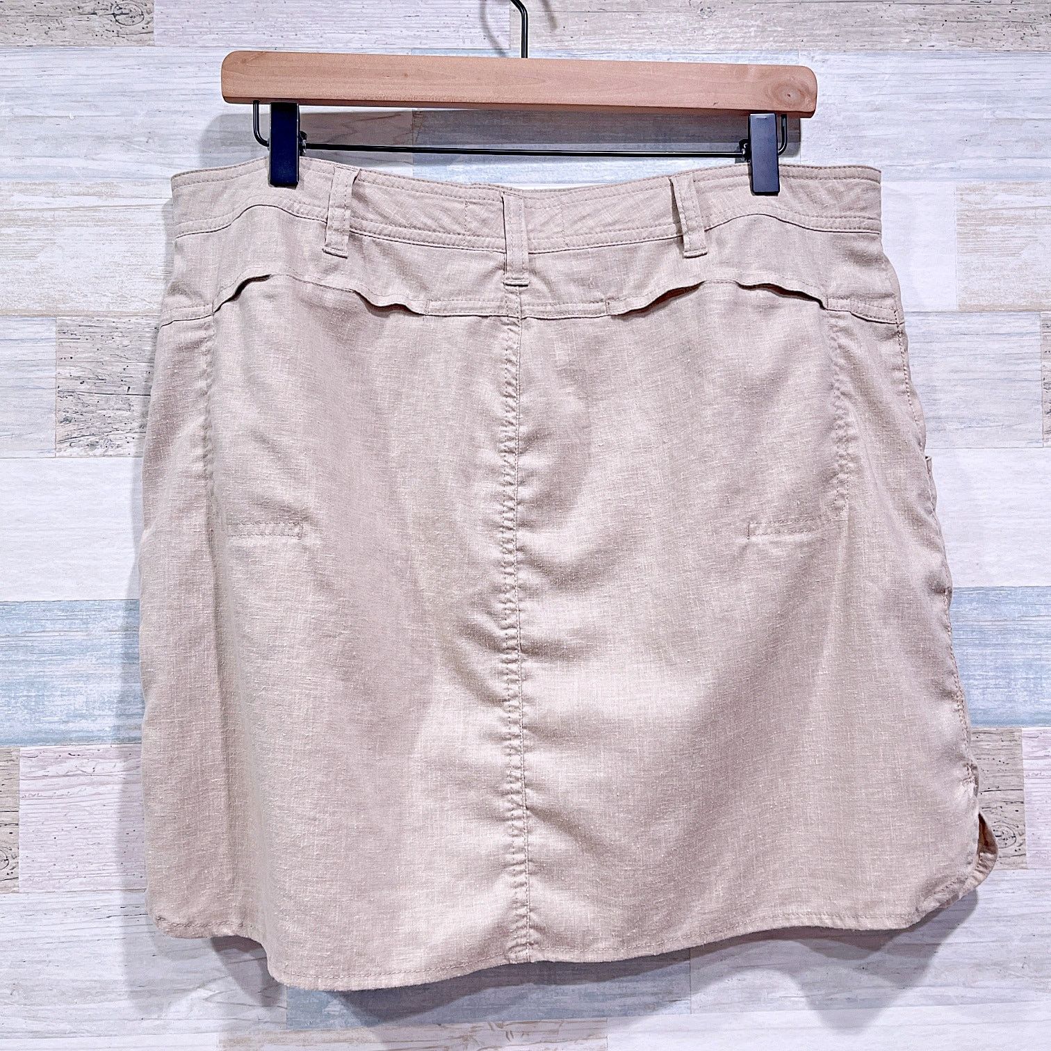 Other Aventura Eco Hemp Blend A Line Skirt Beige Womens 10 Size 32" / US 10 / IT 46 - 3 Thumbnail