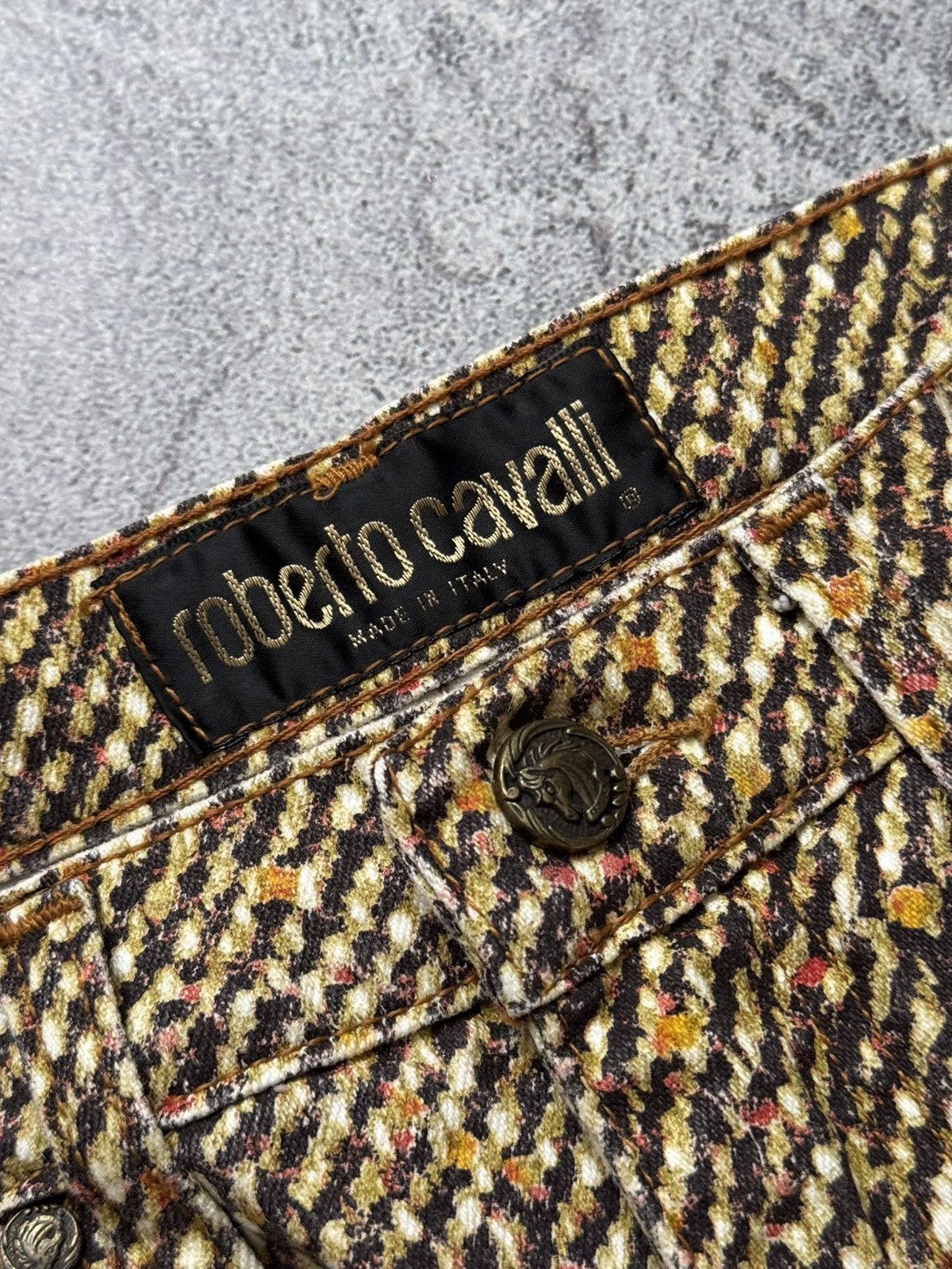 Just Cavalli × Roberto Cavalli × Vintage Roberto Cavalli M all printed pant trouser Jean chino vintag Size 26" / US 2 / IT 38 - 7 Thumbnail