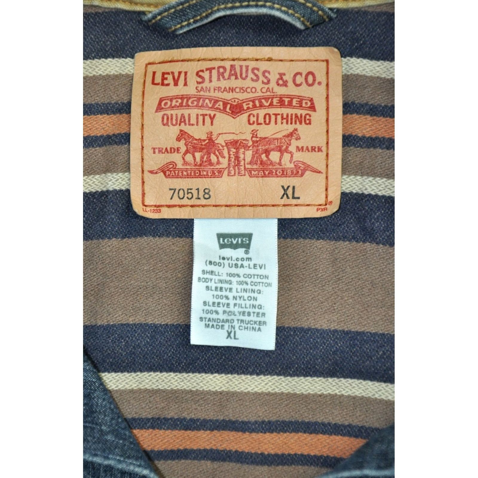 Levi's Levi's Jacket Denim 70518 XL Cotton Lined Vintage? No. 70518 XL Denim Jacket Men Large Blue Outdoor Casual 70518 XL Levi's Jeans Jacket Size US XL / EU 56 / 4 - 6 Thumbnail