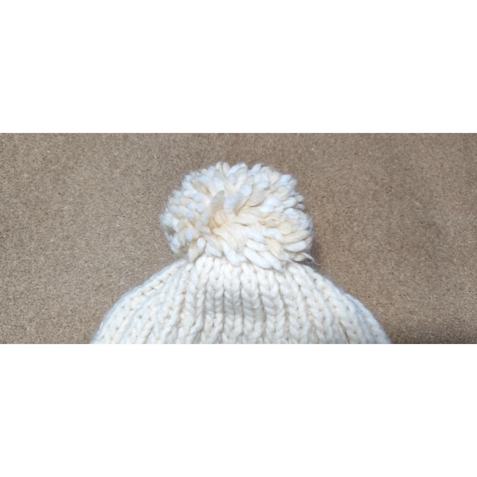 Napapijri Napapijri Beanie One Size White Wool Blend Knitted Pom Pom Bobble Hat Men Women Unisex Adults Norway Wool Acrylic Thermal Knit Style: Beanie Size ONE SIZE - 2 Thumbnail