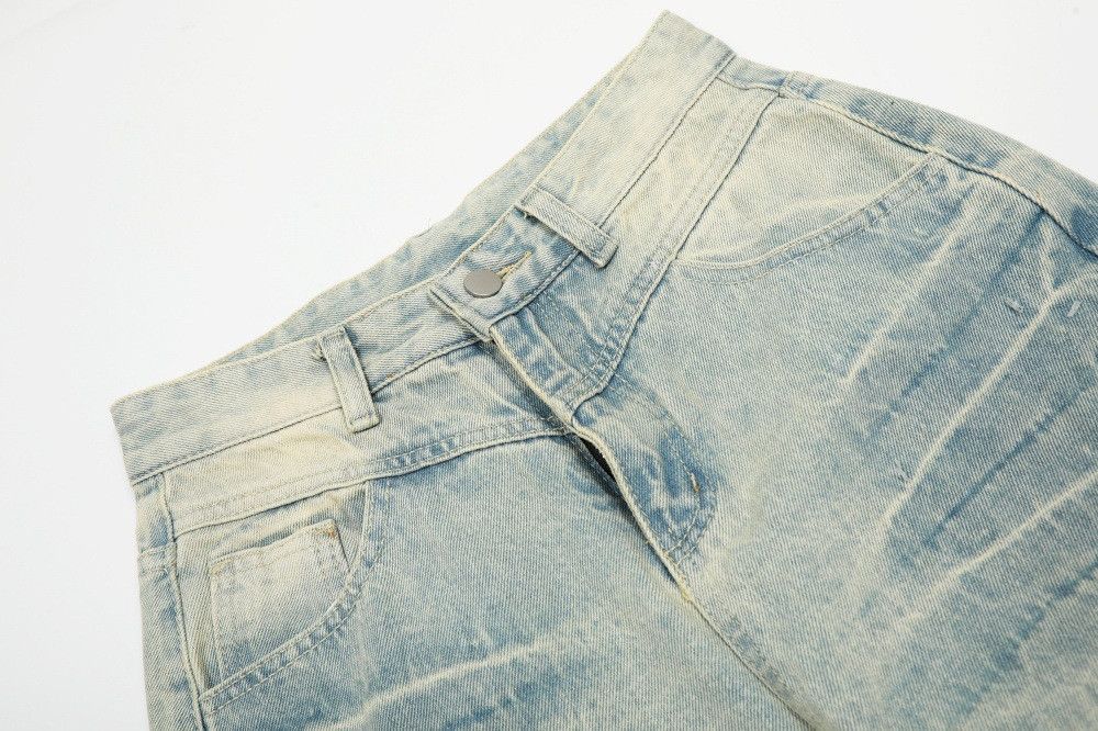 Jean Men's loose wide-leg distressed heavy-washed scimitar jeans Size US 32 / EU 48 - 3 Thumbnail