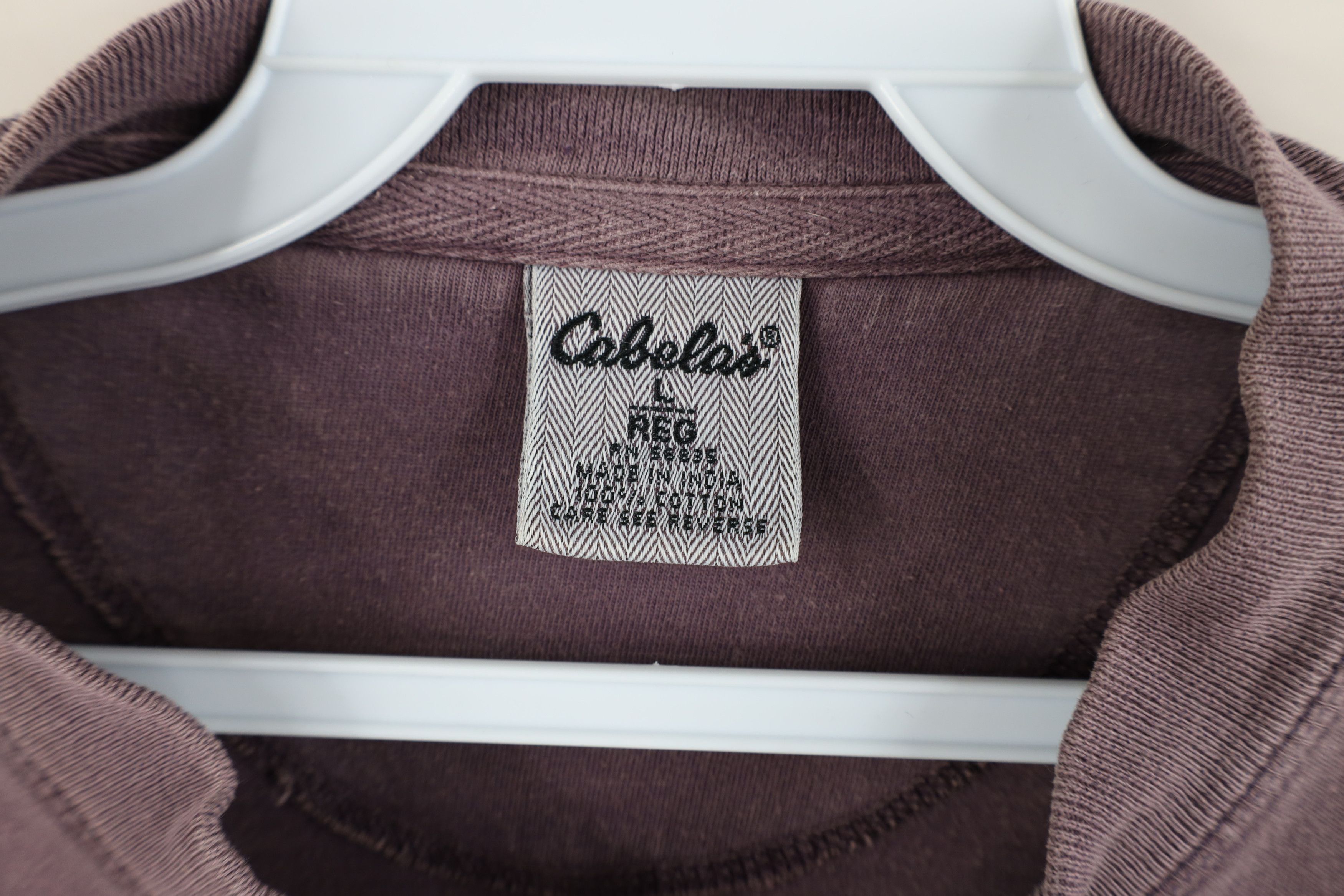 Cabelas × Vintage Vintage 90s Cabelas Dye Stonewash Heavyweight Henley T-Shirt Size US L / EU 52-54 / 3 - 7 Thumbnail