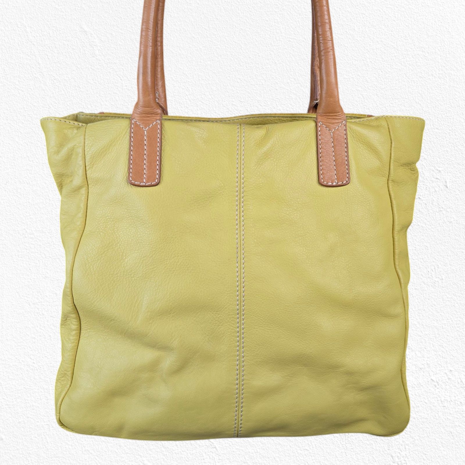 Other Innue Yellow Tan Suede Snake Print Leather Tote Bag Size ONE SIZE - 2 Thumbnail